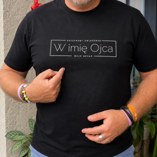 T-Shirt "W imię Ojca" Prostokątna grafika