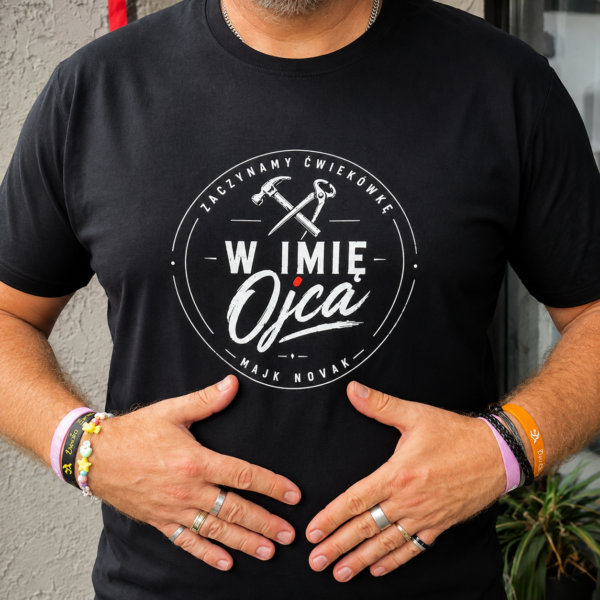 T-Shirt "W imię Ojca" Okrągła grafika