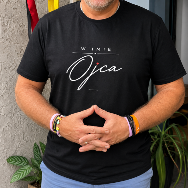 T-Shirt "W imię Ojca" Kwadratowa grafika