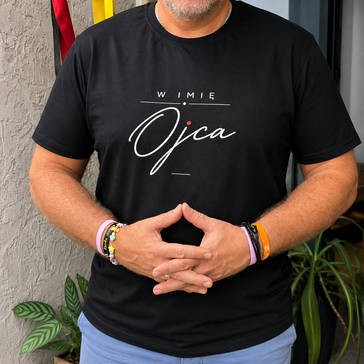 T-Shirt „W imię Ojca” Kwadratowa grafika